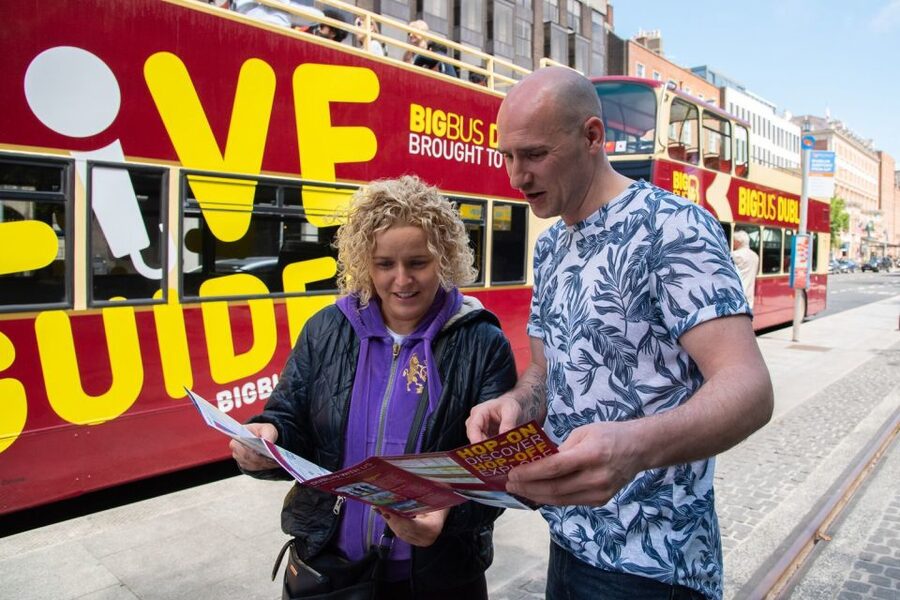 Dublin: Big Bus Hop-On, Hop-Off Tour with Live Guide - Dublin after dark on the panoramic tour